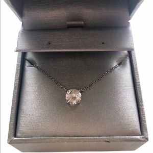 Bunny Ear Style Necklace with Topaz Pendent